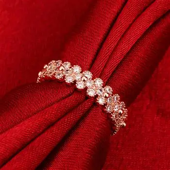

Korean Style Fashion Jewelry Dazzling Multi-layer Zircon Open Ladies Ring