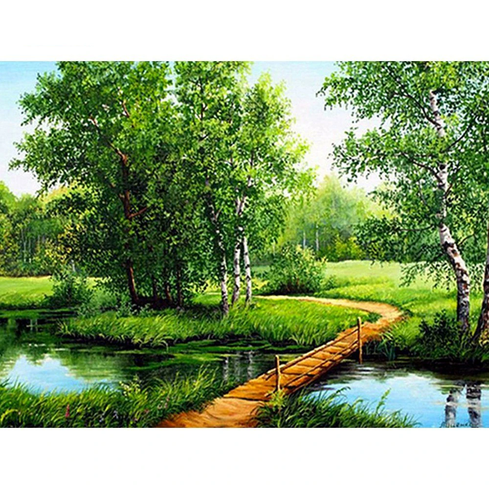 5D алмазная живопись тополь дерево вышивка своими руками пейзаж крестиком полная