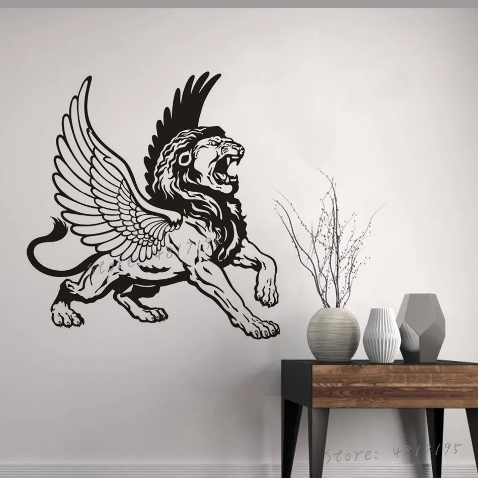 Настенные наклейки с крыльями орла льва Настенная Наклейка символом греческой