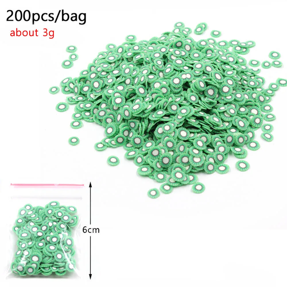 G Подвески Fimo для фруктов, клейкие аксессуары, пушистые украшения DIY, дополнение в слайме, игрушки для песка, наполнитель, блестящий прозрачный набор - Цвет: G