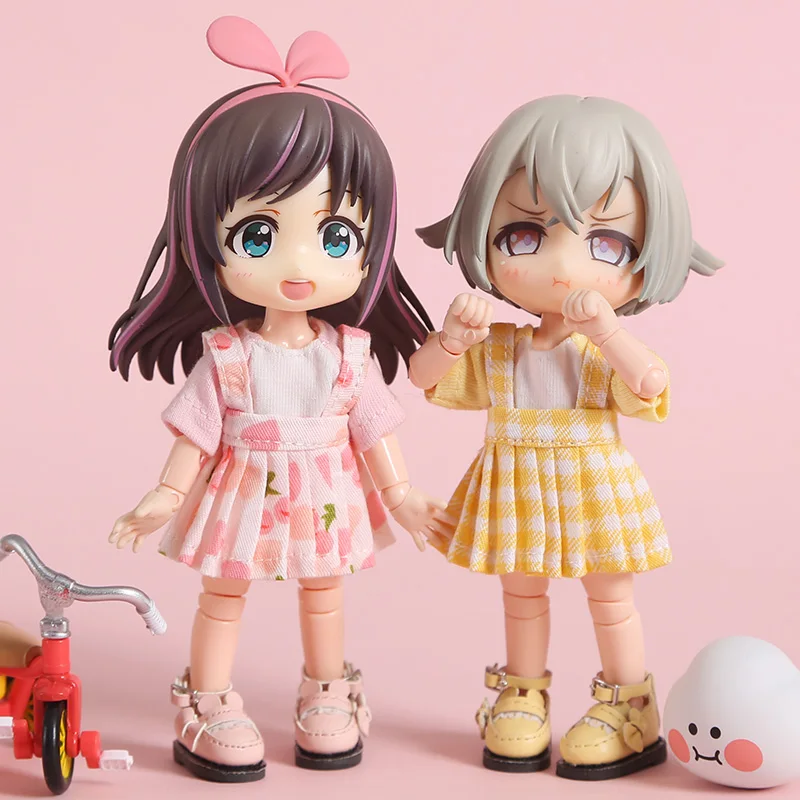 Детское платье Ob11 маленькая юбка плиссированная форма на бретельках детское 12