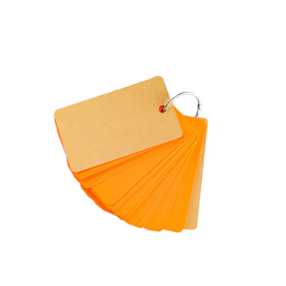 

4Pcs Small Long Ring Book Portable Blank Travel Journal Notepad for Writing Drawing School Office (Kraft Paper, Light Blue Core)