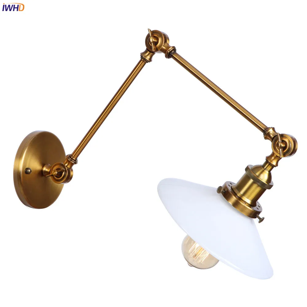 IWHD Регулируемый поворотный светодиодный светильник настенный для спальни