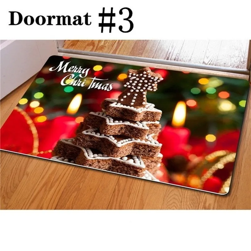 Рождественский Придверный коврик BLRISUP с милым мультяшным рисунком напольный для