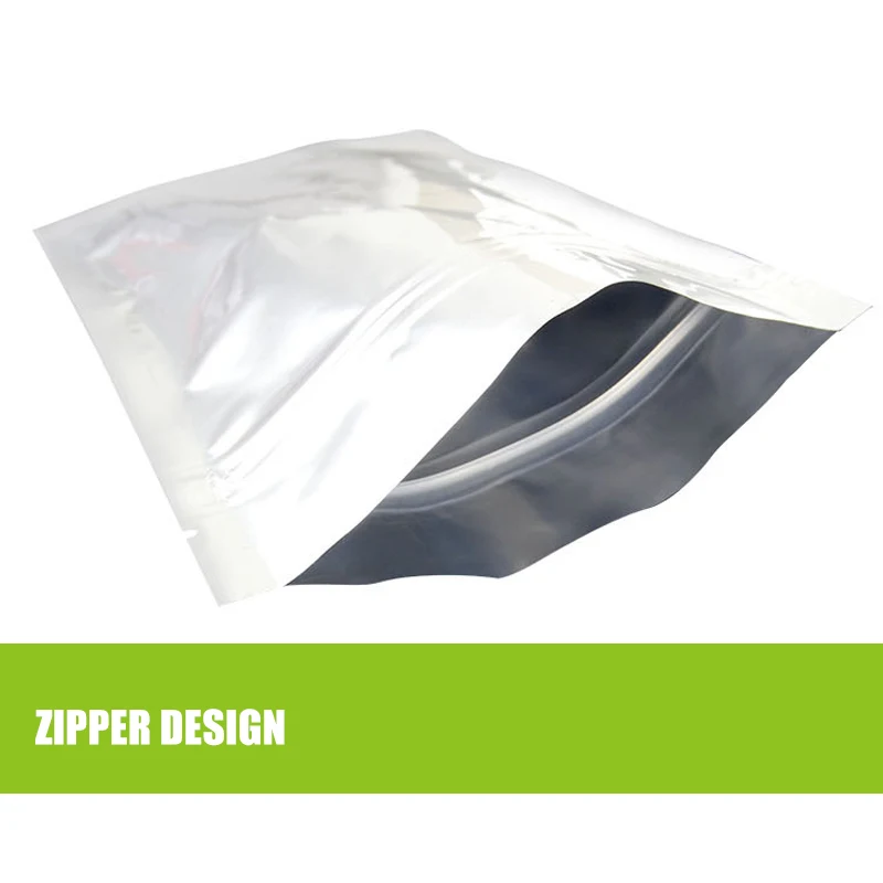 Горячие 100 шт. закрывающиеся пакеты из алюминиевой фольги на молнии плоский замок