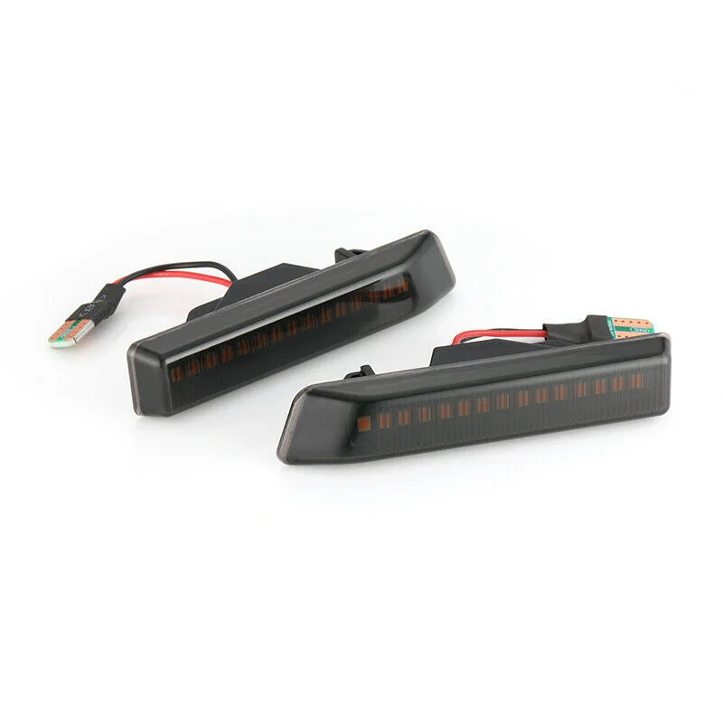 

Smoke Side Marker Lights Dynamic 12V DC Amber Left+Right 2pcs Set Lamp