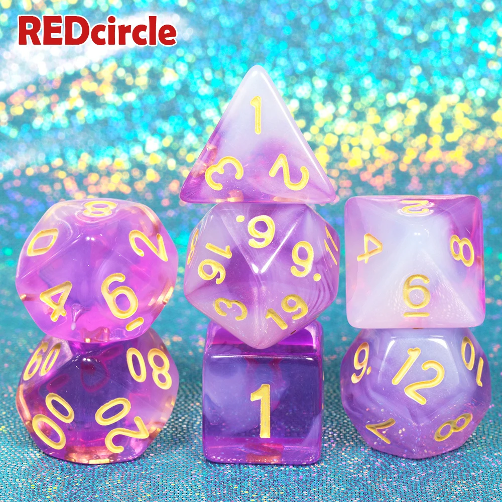 6 цветов на выбор Туманность 7 игра DnD D4 D6 D8 D10 D12 D20 набор игральных костей