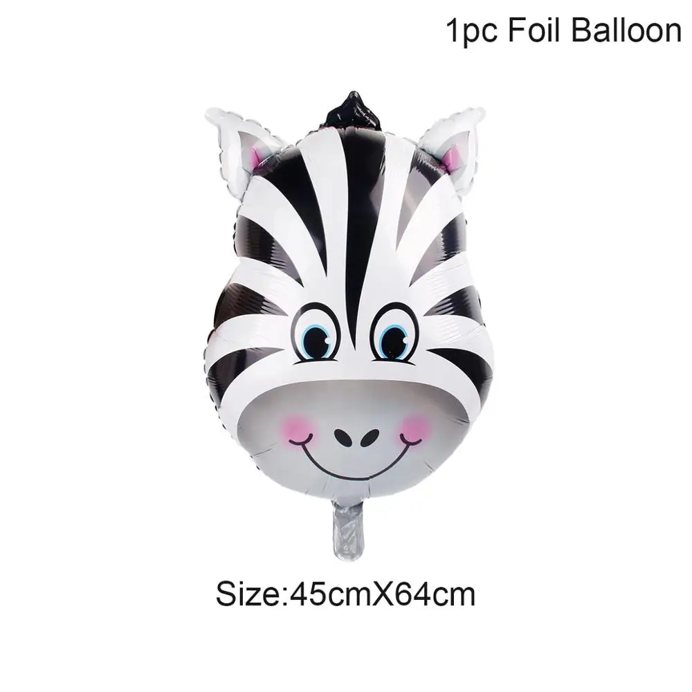 Zebra 45x64cm Зеленые пальмовые воздушные шары с листьями зеленые баллоны тропические Гавайские вечерние балоны для вечеринки в стиле сафари балон Джунгли Тема животных День Рождения Шар - Цвет: Zebra 45x64cm