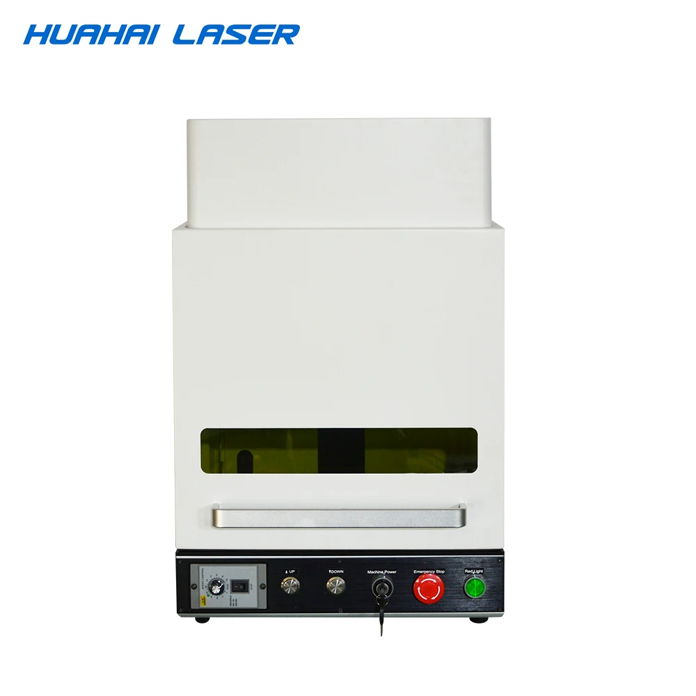 Волоконная лазерная маркировочная машина с защитным шкафом для нержавеющей