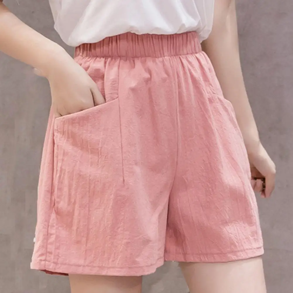 

2021 New Women's Shorts Hot Summer Casual Cotton Linen Shorts Plus Size Mid Waist Short Fashion Woman Streetwear Short Pants
