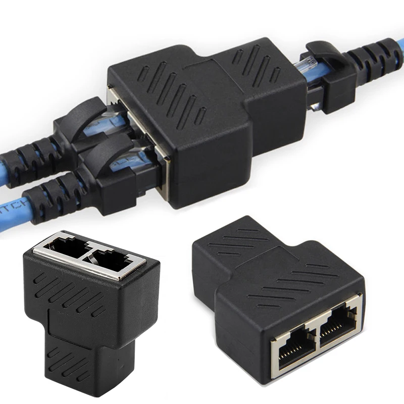 Сетевой кабель RJ45 для ноутбука и ПК от 1 до 2 выходов LAN Ethernet сетевой адаптер разъём