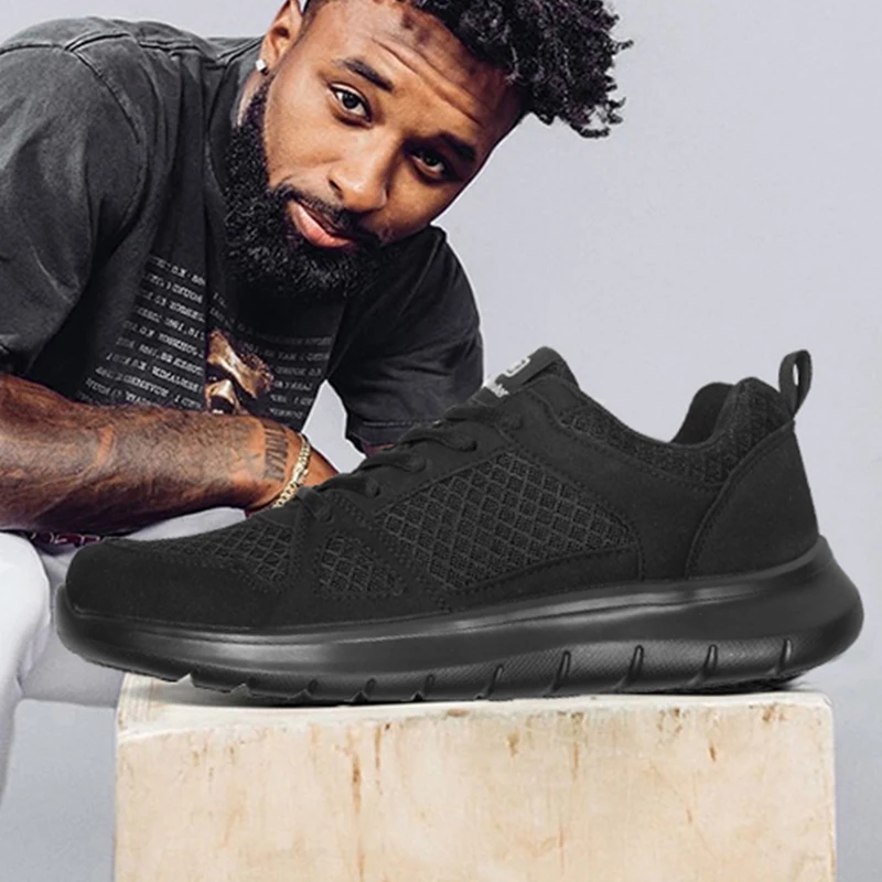 Новинка 2020 всесезонные сетчатые мужские кроссовки для бега легкая дышащая