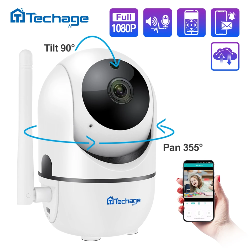 Беспроводная IP-камера видеонаблюдения Techage 1080P P2P Wi-Fi | Безопасность и защита
