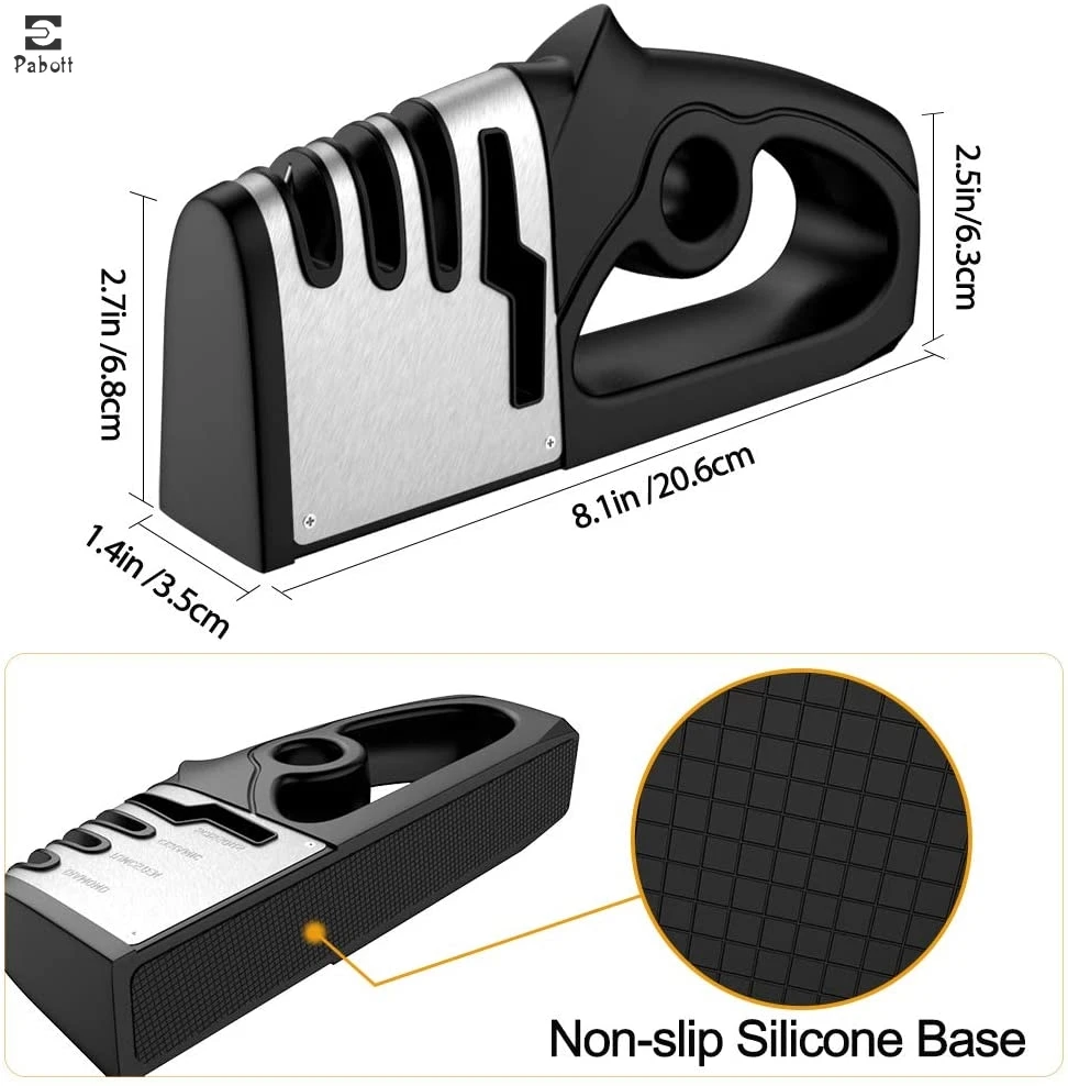 

Newest 4 In 1 Stages Knife Sharpener Kitchen Knives Grinder Diamond Ceramic Stone Professional Sharpener Tool For Scissors Knife
