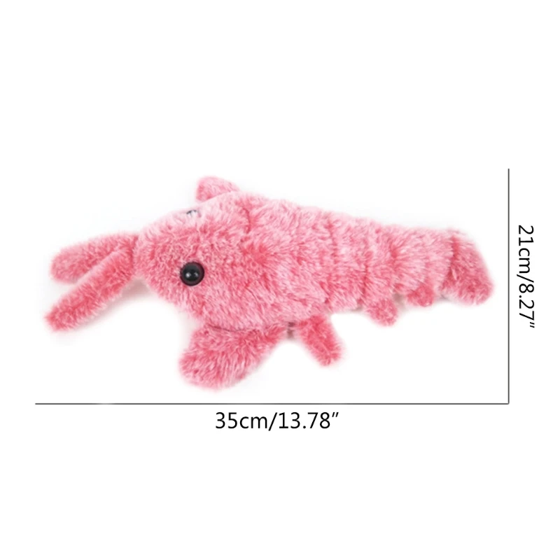 

Interactive Cat Toys Moving Lobster Realistic Plush Electric Wagging Toy for Indoor Cats Grabbing Biting Chewing Kicking