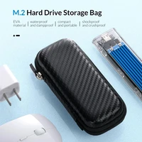 orico m 2 hard disk case eva portable hdd storage protection bag for external m 2 hard driveearphonedata line hdd case black