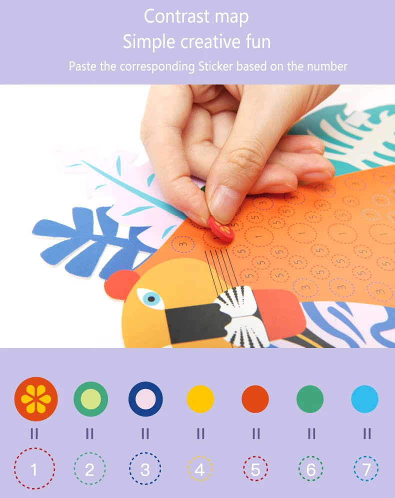 MiDeer Детские Diy игрушки точечное искусство 3D руководство 3Y+ пациента EVA креативные классические Животные украшения красочные девушки наклейки игрушки