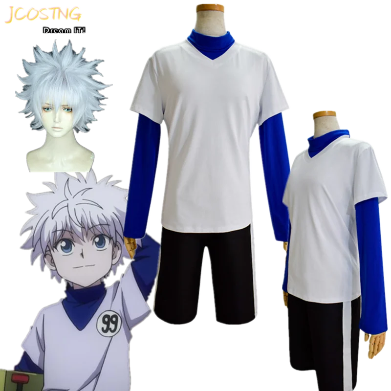 Популярный костюм для косплея аниме Hunter X Killua Zoldyck мужчин женщин и детей наряды на