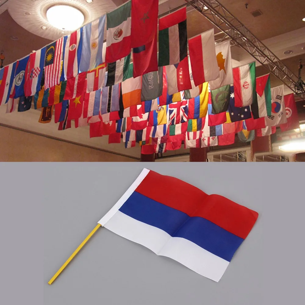 10 шт. новый небольшой Федерации ручной развевающийся Национальный флаг