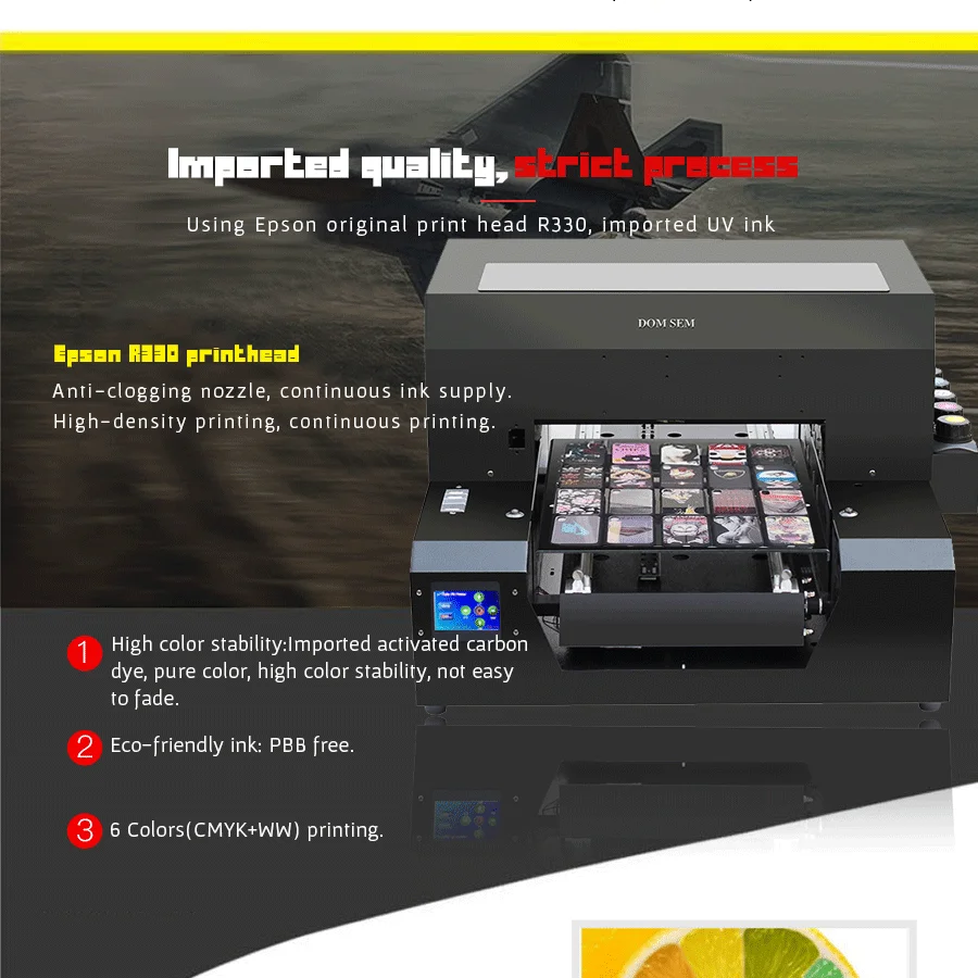 Автоматический многоцветный принтер UV планшетный A3 Размер машина светодиодный