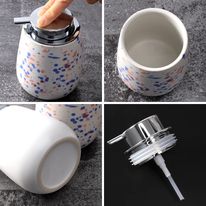 Nordic Push-type Ceramic Hand Wash Lotion Bottle Creative Sub-bottle Shampoo Large-capacity Home Decoration Accessories | Дом и сад