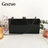 new acrylic handbags personalized clutch purse women evening bags party prom bridesmaid wedding chain shoulder black wallet bag
