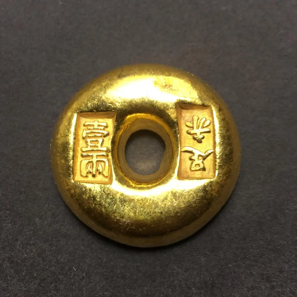 

Старинный медный золоченый слиток 3 стилей