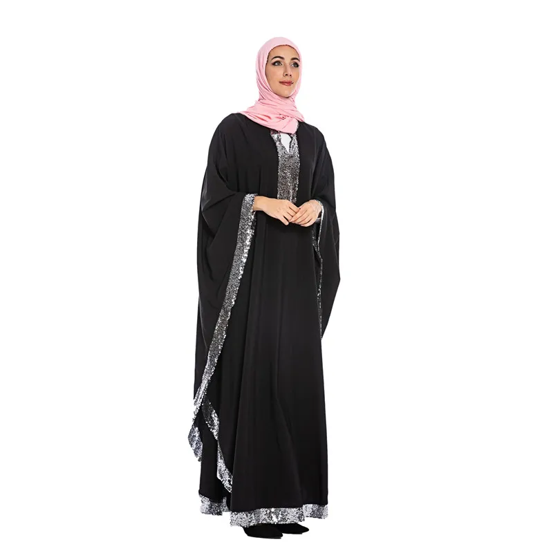 Мусульманское платье-хиджаб с блестками abaya s Djellaba Femme кафтан марокканский кафтан Дубай турецкие платья ислам одежда для женщин Оман