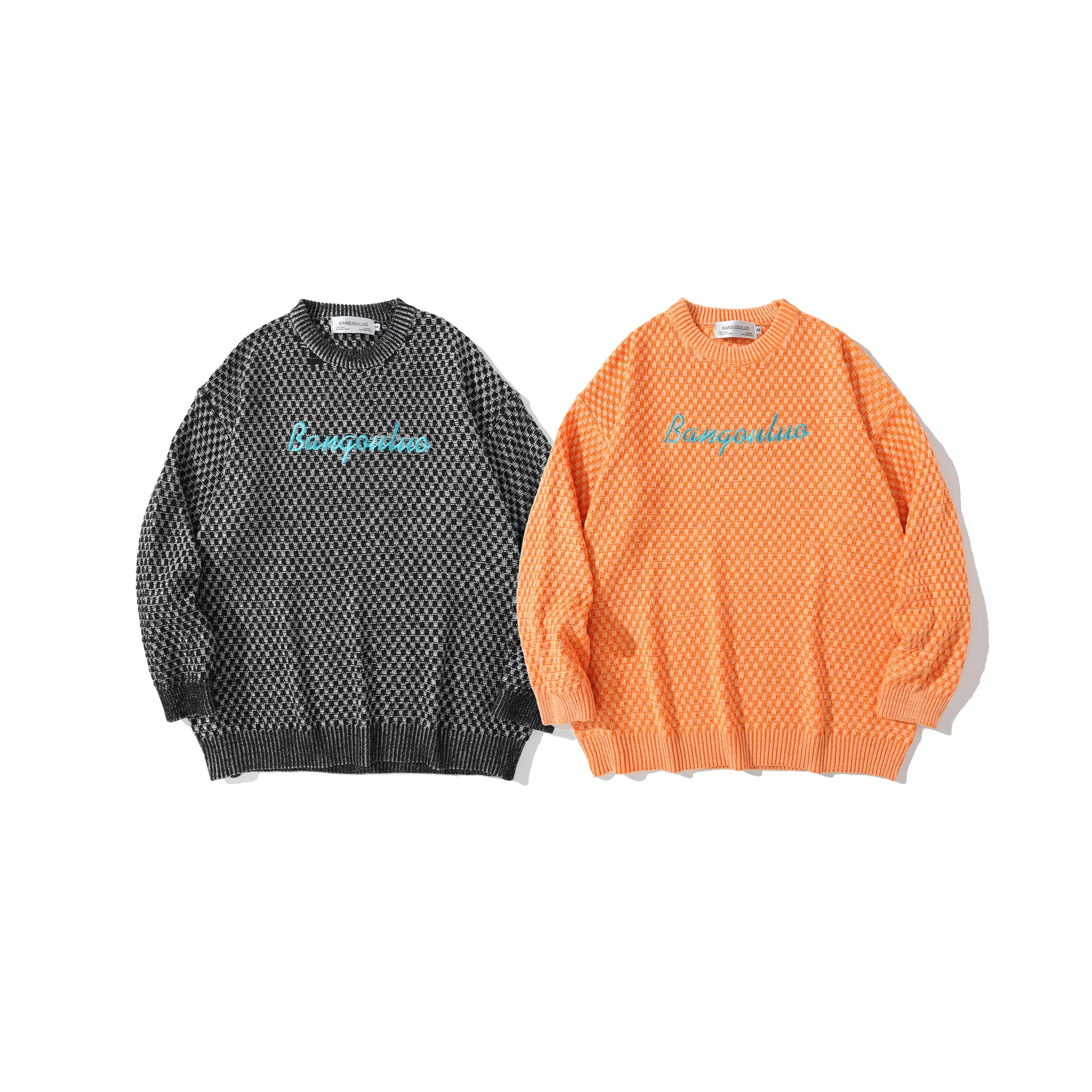 

Мужской новый трехцветный пуловер с круглым вырезом, весна 22