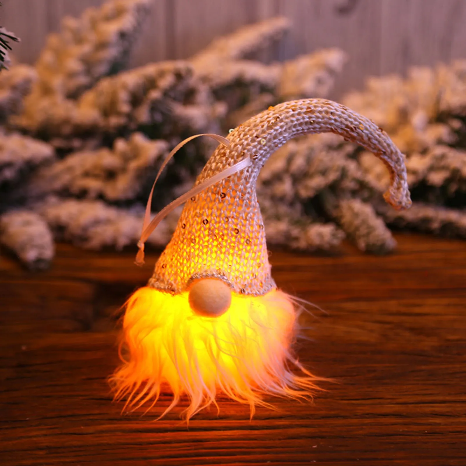 

Christmas Lighted Decoration Pendant Night Lights Home Furnishing Nordic Shine Gnome Old Man Dolls Xmas