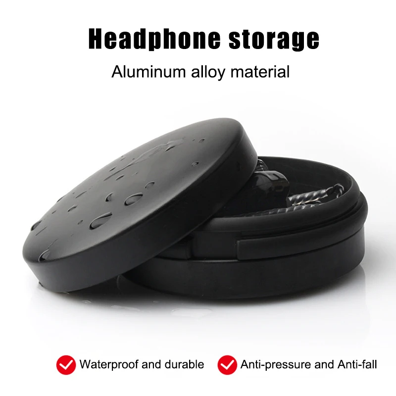 Алюминиевые наушники из сплава чехол для хранения Жесткий гарнитура