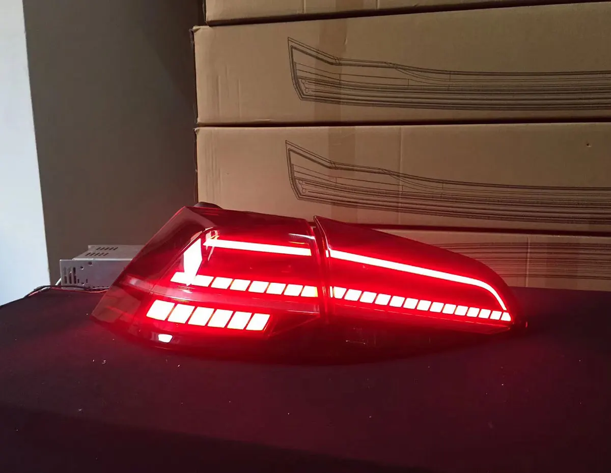 

Car LED Rear Tail Light Brake Lamp Assembly with Wiring Harness Pair for VW Golf 7 MK7 7.5 MK7.5 Car Brake Turn Signl