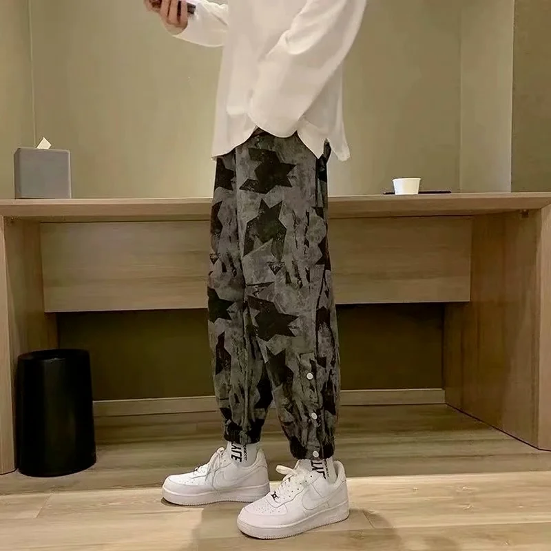 Брюки спортивные камуфляжные для мужчин и женщин джоггеры черные брюки