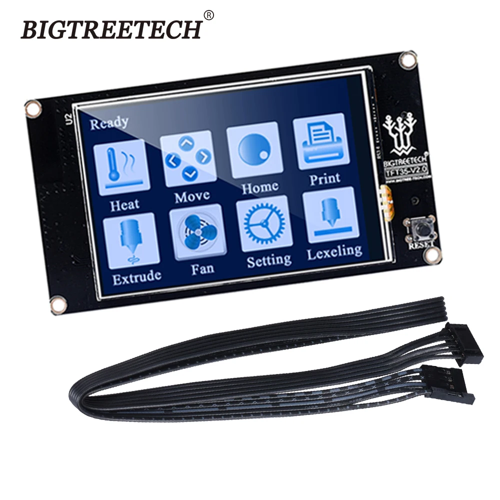 BIGTREETECH TFT35 V2.0, обновленный сенсорный экран, умный дисплей, 3,5 дюймов, сенсорный ЖК-экран, совместимый с SKR V1.3 V1.1, плата управления