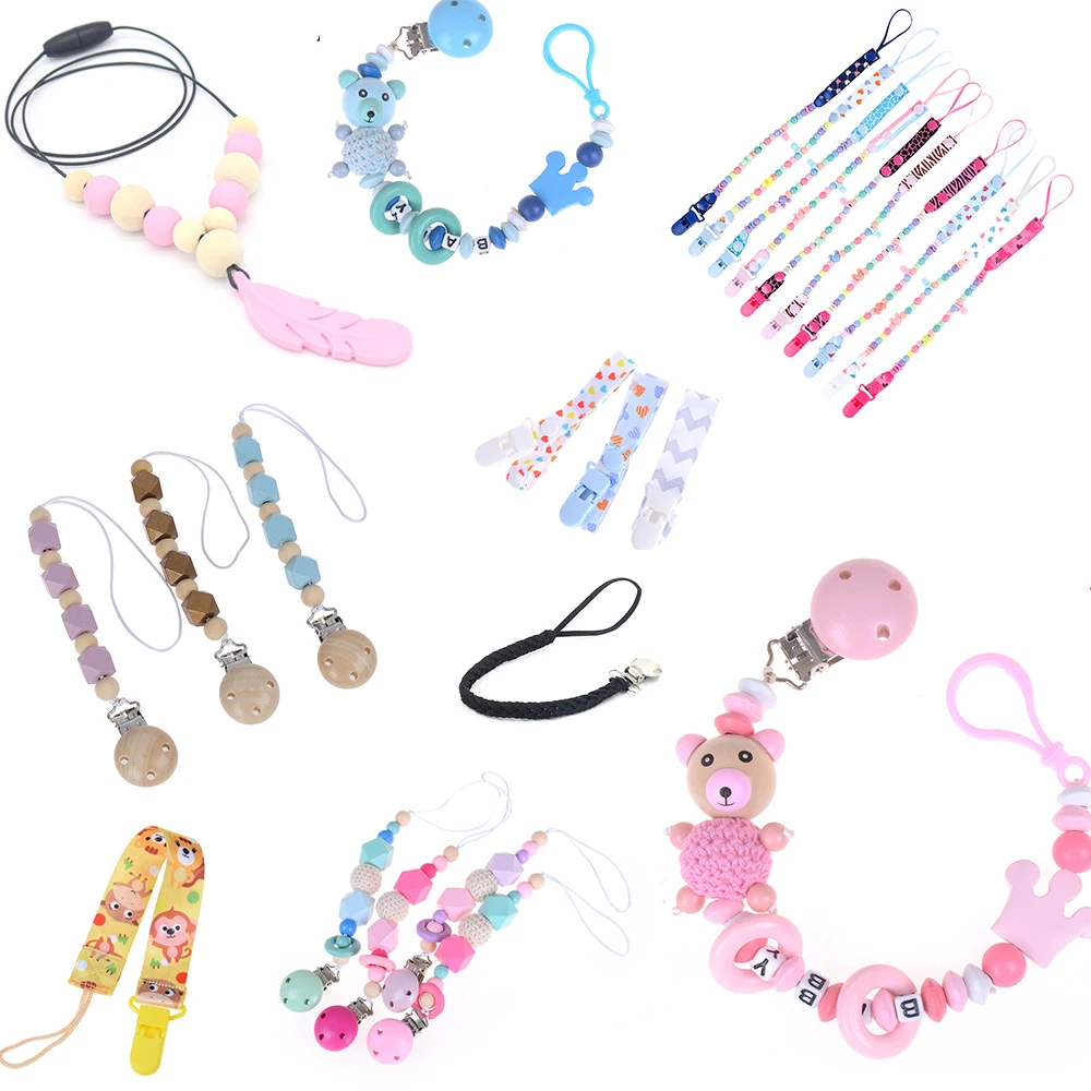 Детские соски с зажимами цепочкой пустышка держатель для сердечком детские