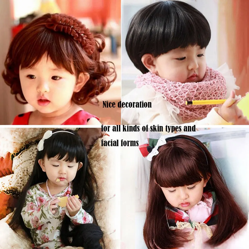 

Lovely Adorable Boys Girls Hair Wig Full Head Children Wigs Cute Kids Daily Wearing Hairpiece For 5-10 Years Old