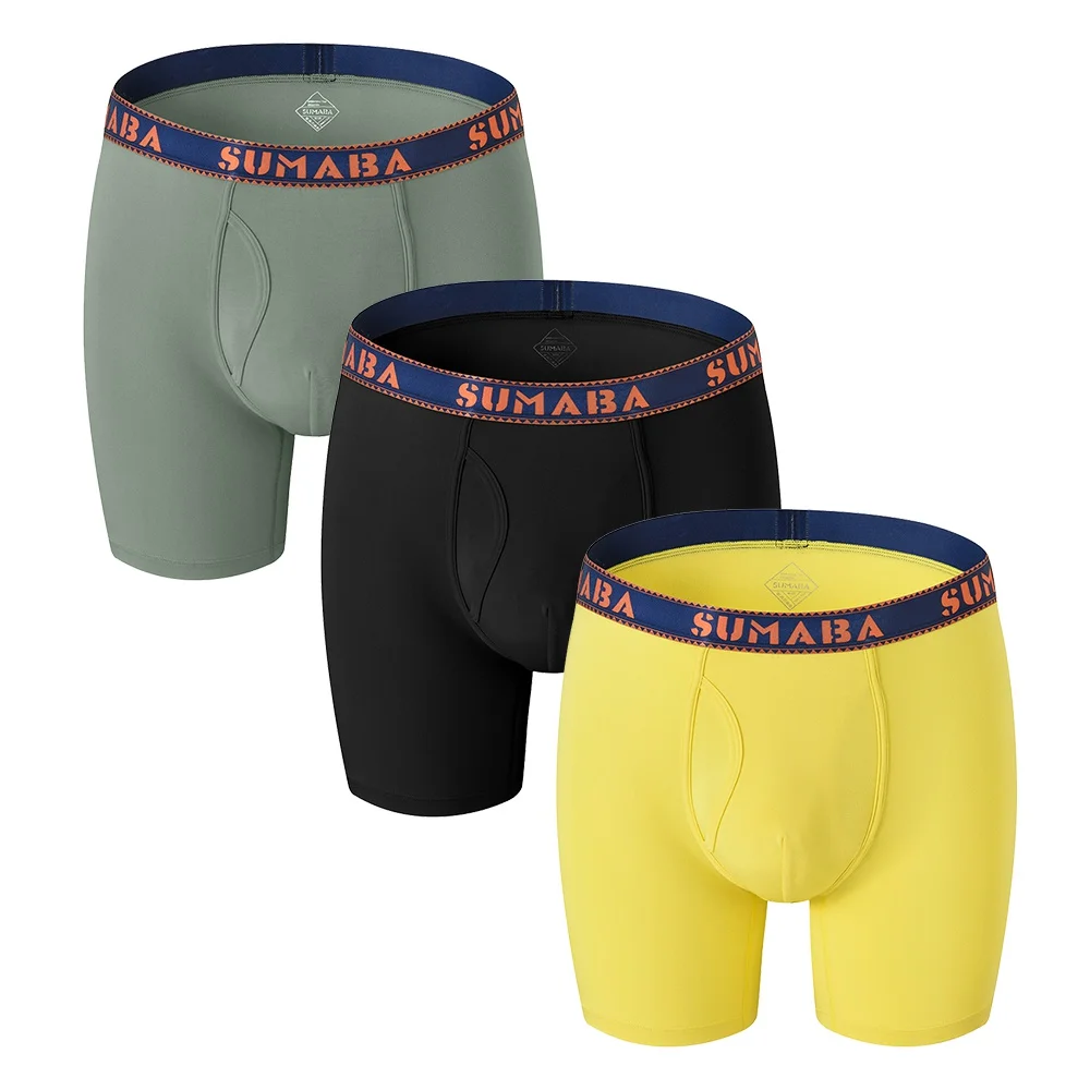 

Men's Boxer Shorts Underwear Man Boxers Sexy Male Flat Angle Solid Color Bamboo Perfect-Fit Comfortable Simple Men's Boxer Brief