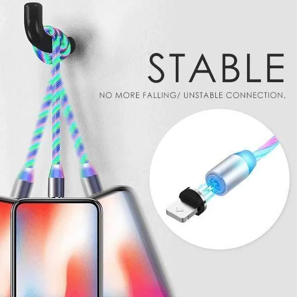 

USB phone charger cable Mobile Phones cable Phone charger Streamer line cable for phone fast charging 360 degree magnetic cable