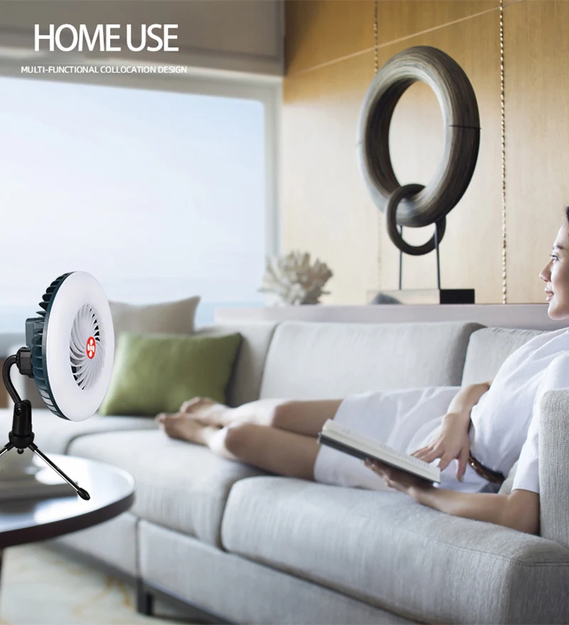 Светодиодный вентилятор Светильник палатки перезаряжаемое портативное