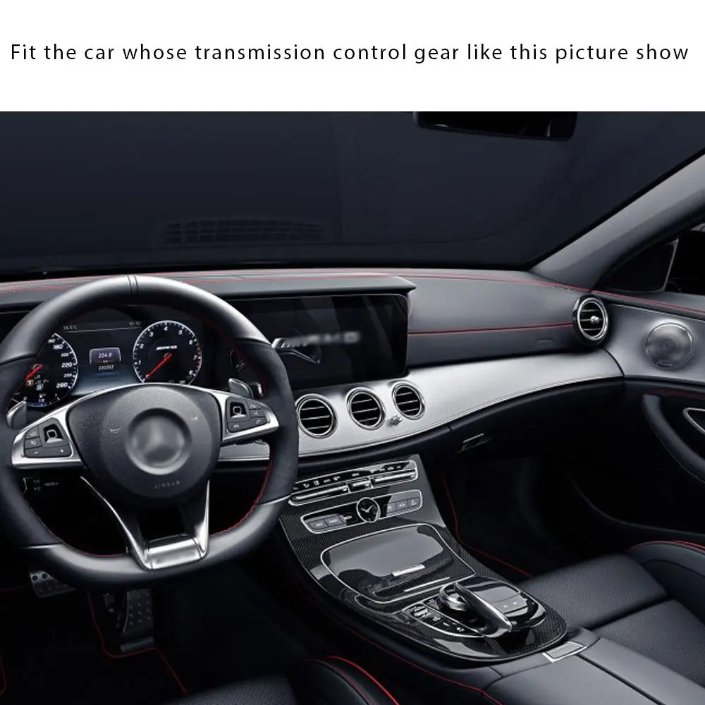 For-Mercedes E class W213 Center Console panel Trim for-Benz W238 Carbon Fiber Gear Shift Panel Cover 2 pieces 2016 2017 2018 | Автомобили