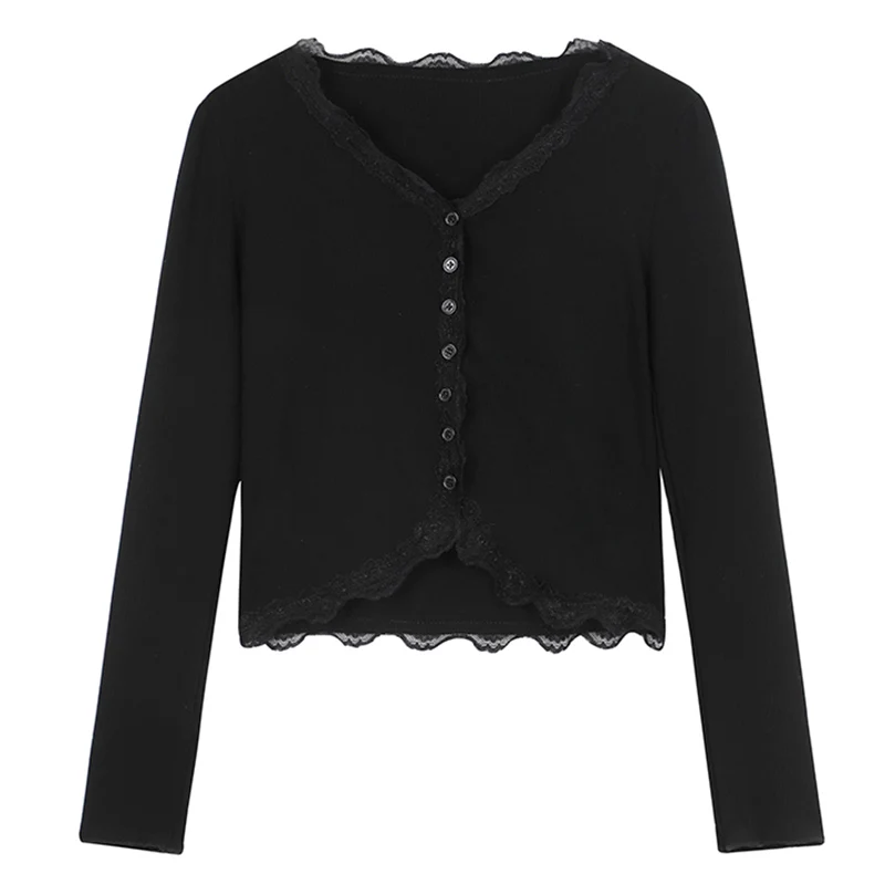 Женский однотонный кардиган на пуговицах Модный облегающий трикотажный свитер с