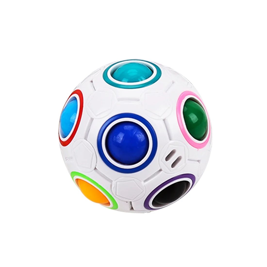 Rainbow Ball Puzzles Spheric Magic Cube Fidget Toys Adult Kids Plastic Puzzle Football Learning Educational Toys Children Gifts