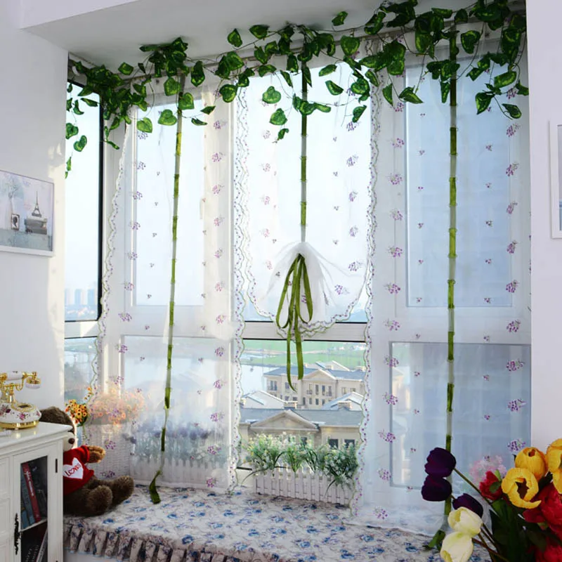 

Фиолетовая маленькая поломанная Цветочная занавеска подъемная занавеска для спальни свежие и дышащие римские занавески веерообразная выш...