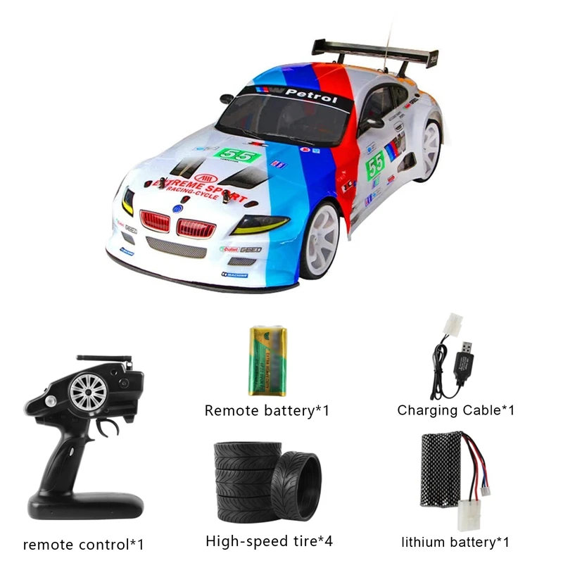 

1:10 2.4G 70KM/H High Speed Championship Car 4WD Off Road Radio RC Vehicle with Headlight