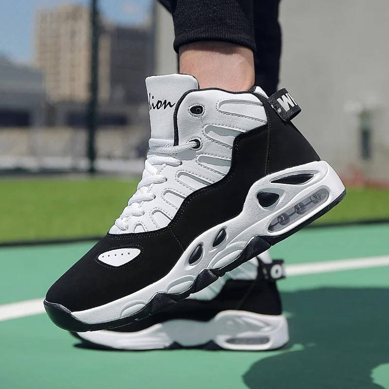 Мужские баскетбольные кроссовки с высоким берцем амортизирующие Uptempo уличные