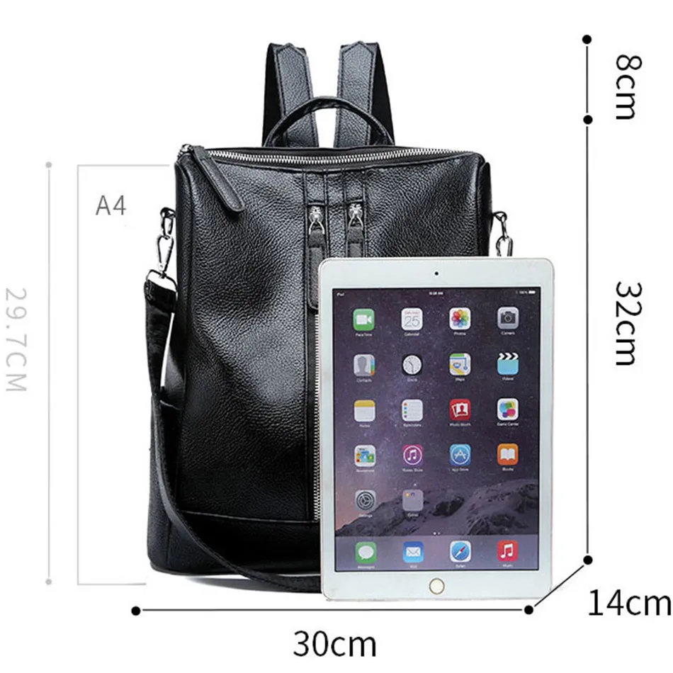 Mochilas двойная молния 3 в 1 сумки через плечо для женщин рюкзак путешествий женский