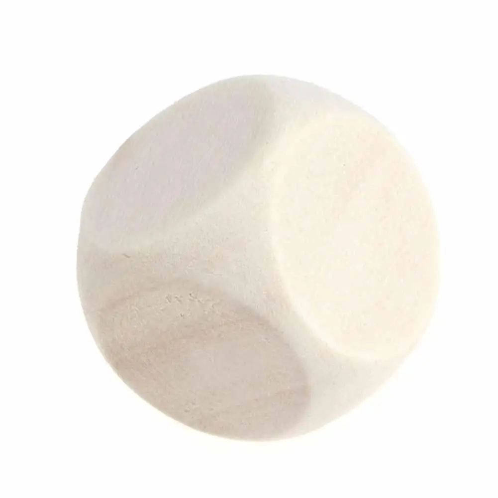 2 шт деревянные кубики для развлечений игра игральные кости пустые лица DIY печать