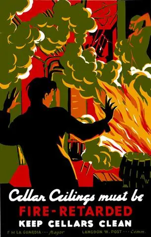 Погреб должен быть огнеупорным безопасным успокаивающим постельным плакатом