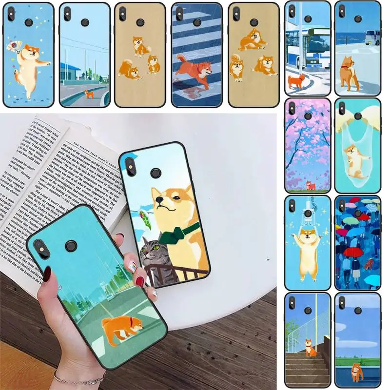 

Shiba Inu illustration Painting Phone Case For Xiaomi Redmi Note7 Pro Note8 Pro 8T Note9 9S Redmi8 8A Note10 9C