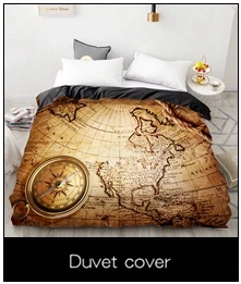 Роскошный комплект постельного белья King/Europe/queen/Custom, 3D набор пододеяльников, одеяло/покрывало, постельное белье, винтажный комплект постельного белья с картой